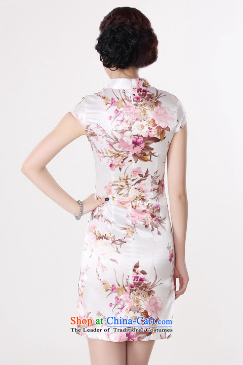 In the new Jie) Improved collar retro stamp short-sleeved Tang dynasty cheongsam dress LJ5134 female white XL Photo, prices, brand platters! The elections are supplied in the national character of distribution, so action, buy now enjoy more preferential! As soon as possible.