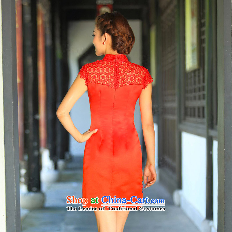 2015 new cheongsam lace qipao short of phoenix package shoulder qipao Stylish retro qipao 109 M, a bride shopping on the Internet has been pressed.