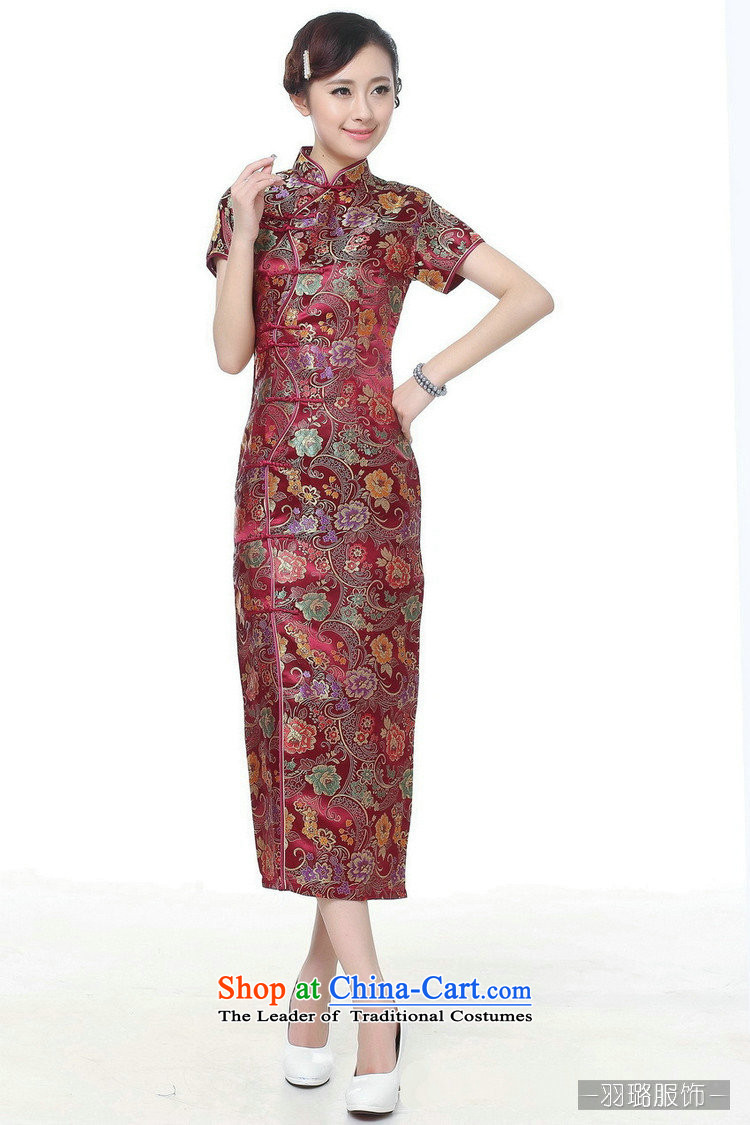 In the new kit, Retro ethnic improved 10 detained Short-Sleeve Mock-Neck long skirt qipao TJ0028# Tang dynasty, wine red XXXL picture, prices, brand platters! The elections are supplied in the national character of distribution, so action, buy now enjoy more preferential! As soon as possible.
