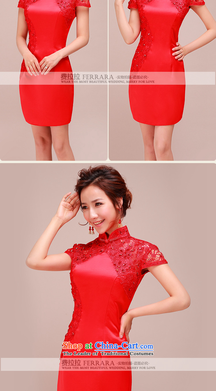 Ferrara New Red qipao qipao gown bride short of marriage, lace bows services XL Suzhou shipment pictures cheongsam, prices, brand platters! The elections are supplied in the national character of distribution, so action, buy now enjoy more preferential! As soon as possible.