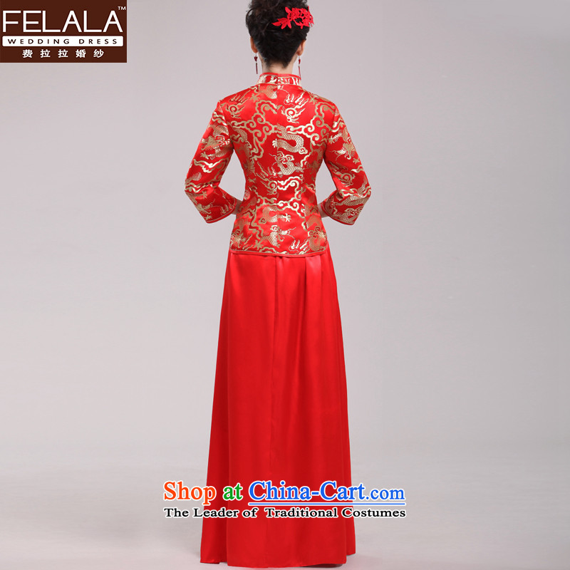 Ferrara 2015 New Chinese improved retro bridal dresses skirt spring bride red dress bows to L , and Suzhou Ferrara wedding (FELALA) , , , shopping on the Internet