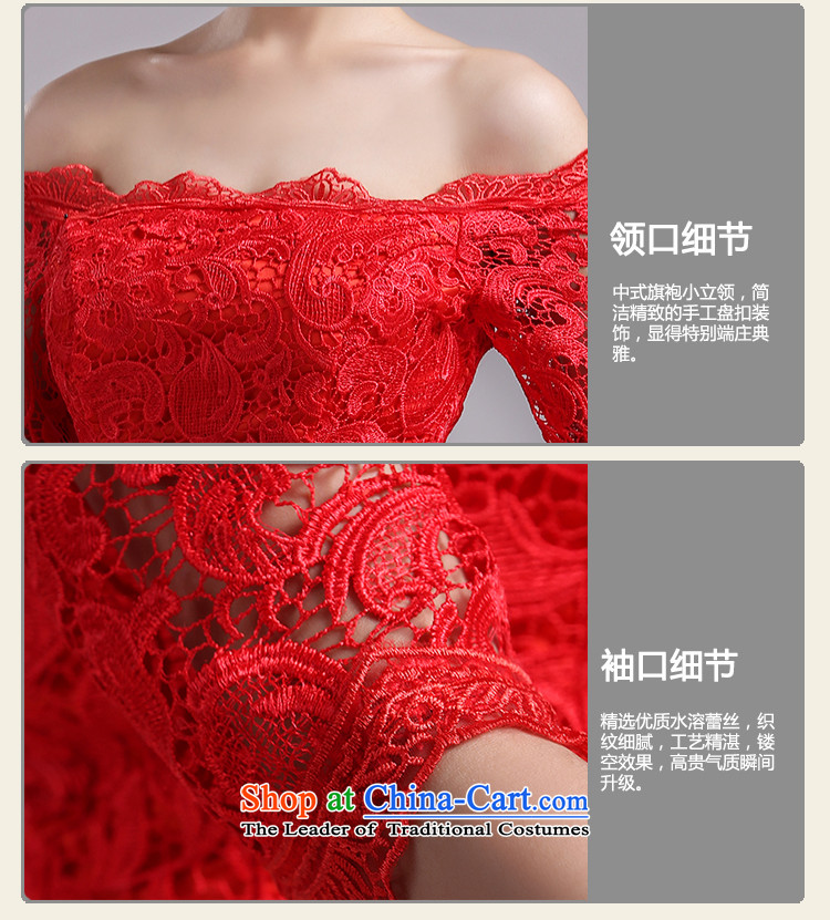 The word of Ferrara shoulder water-soluble lace bows services red dress in bride long-sleeved straps to align spring M picture, prices, brand platters! The elections are supplied in the national character of distribution, so action, buy now enjoy more preferential! As soon as possible.