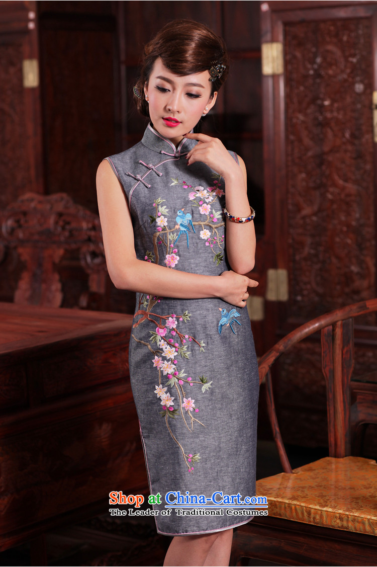 Love of birds in the words of my country spring 2015 new hand made embroidered cheongsam QD467 Light Gray L picture, prices, brand platters! The elections are supplied in the national character of distribution, so action, buy now enjoy more preferential! As soon as possible.