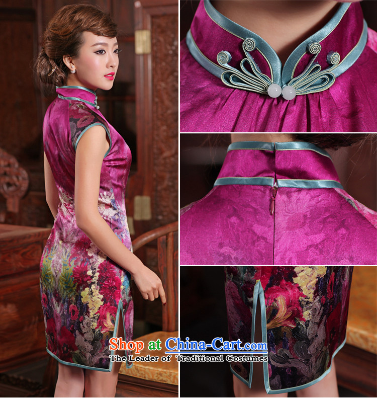 Love of birds from Spring 2015 Namibia Lau new cheongsam dress stylish improved herbs extract short of Silk Cheongsam purple M picture, prices, brand platters! The elections are supplied in the national character of distribution, so action, buy now enjoy more preferential! As soon as possible.