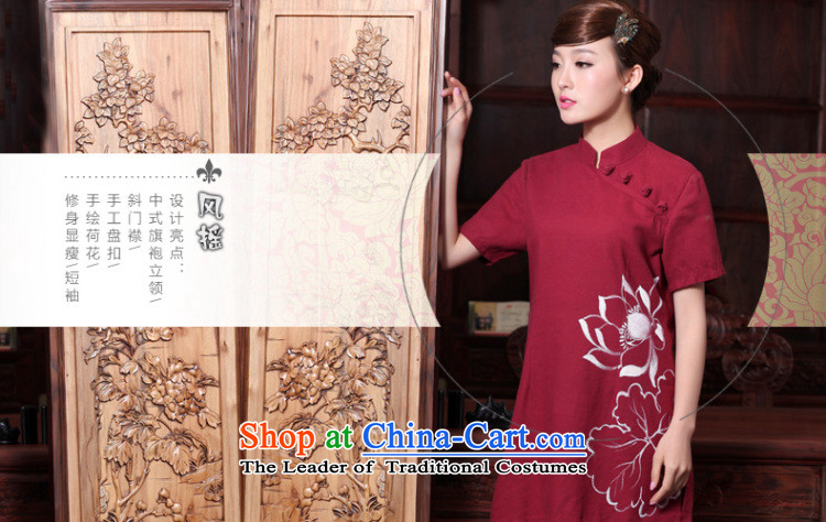 The Butterfly Lovers 2015 Summer new women's China wind improved disk detained qipao cotton linen, short-sleeved T-shirt, Ms. Tang dynasty 44005 figure L picture, prices, brand platters! The elections are supplied in the national character of distribution, so action, buy now enjoy more preferential! As soon as possible.