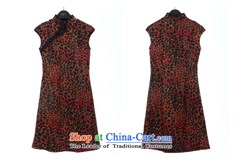 The 2015 summer wood really new Chinese elegant leopard silk cheongsam dress 871 08 coffee ground red dot XL Photo, prices, brand platters! The elections are supplied in the national character of distribution, so action, buy now enjoy more preferential! As soon as possible.