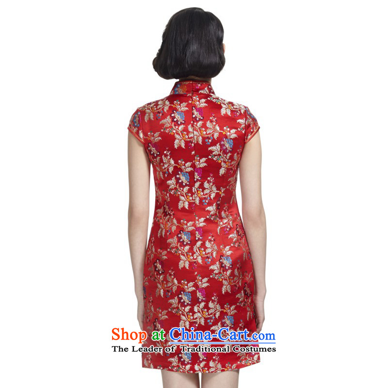 Wooden spring and summer of 2015 really new women's silk wedding dress elegant qipao female package mail-order brides NO.22112 visitor 05 M, wooden really the red , , , shopping on the Internet