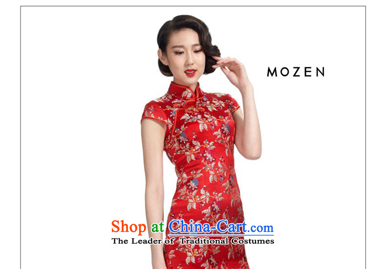 Wooden spring and summer of 2015 really new women's silk wedding dress elegant qipao female package mail-order brides NO.22112 visitor 05 RED M picture, prices, brand platters! The elections are supplied in the national character of distribution, so action, buy now enjoy more preferential! As soon as possible.