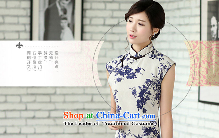 The Butterfly Lovers 2015 Summer new women's improved cotton linen cheongsam dress porcelain daily qipao 4500 5 celadon dream L picture, prices, brand platters! The elections are supplied in the national character of distribution, so action, buy now enjoy more preferential! As soon as possible.