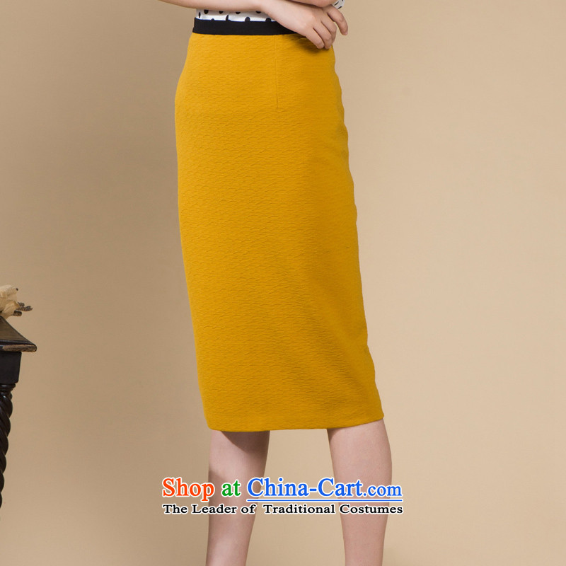 The elections as soon as possible on the SSTF Lady Yat qipao new stylish fall short of Sau San sexy body skirt cheongsam dress knitting yellow , L, Yat Lady , , , shopping on the Internet