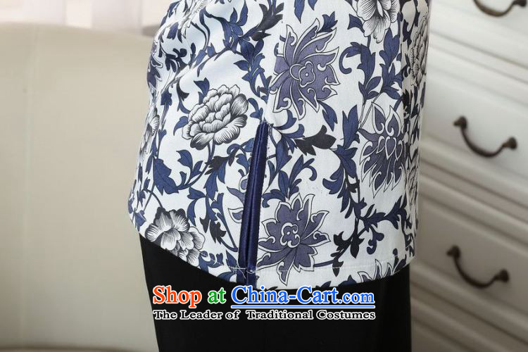 Ms. Li Jing Tong Women's clothes summer shirt collar porcelain Chinese Han-Tang dynasty improved women's short-sleeved black on white orchid XL RECOMMENDATIONS A0061 paras. 125-130 catty picture, prices, brand platters! The elections are supplied in the national character of distribution, so action, buy now enjoy more preferential! As soon as possible.
