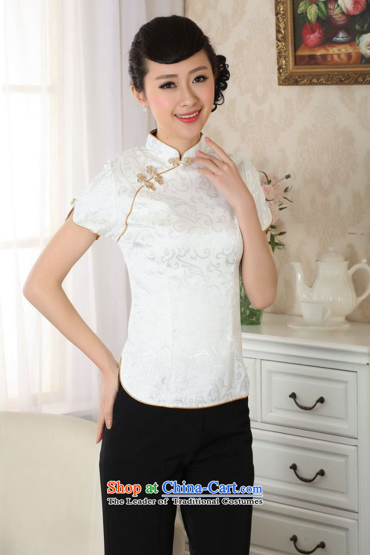 Ms. Li Jing Tong Women's clothes summer shirt collar ramp up disc detained Chinese Han-Tang dynasty improved women's short-sleeved green 3XL( A0052 -A recommendation 150 - 160131) pictures, price catty, brand platters! The elections are supplied in the national character of distribution, so action, buy now enjoy more preferential! As soon as possible.