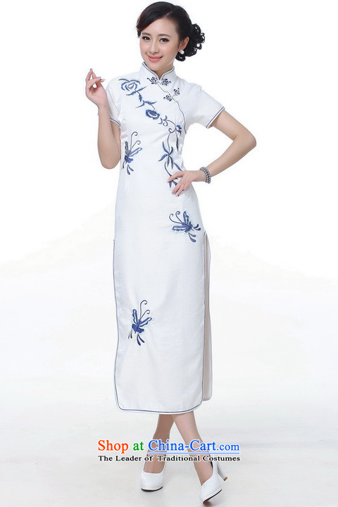 158 Jing qipao summer improved retro dresses silk embroidery on collar Chinese cheongsam dress long) Improved 0005 -C L Recommendations, paras. 110115 catty red) Picture, prices, brand platters! The elections are supplied in the national character of distribution, so action, buy now enjoy more preferential! As soon as possible.