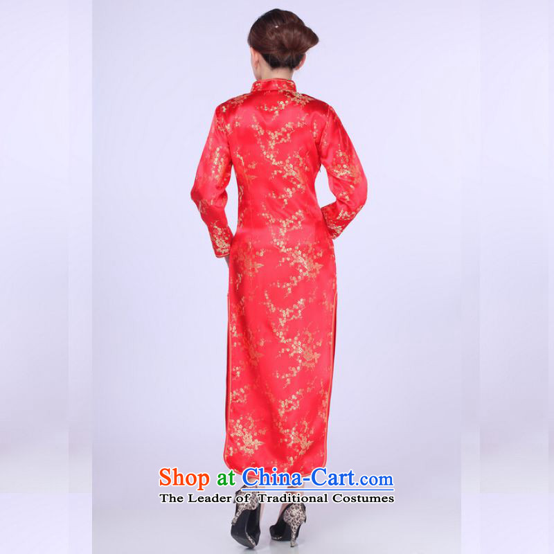 158 Jing qipao summer improved retro dresses collar silk Chinese qipao gown length of improved 0013  L (paras. 110-115 recommended the burden of red) 158 jing shopping on the Internet has been pressed.