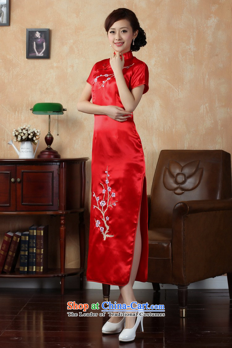 158 Jing qipao summer improved retro dresses damask collar is pressed to Chinese cheongsam dress embroidery improved long XM1001 J3406 2XL( recommendations 120-130 Blue Lagoon catties) Picture, prices, brand platters! The elections are supplied in the national character of distribution, so action, buy now enjoy more preferential! As soon as possible.