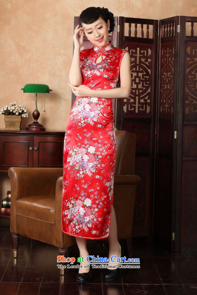 158 Jing qipao summer improved retro dresses collar hand-painted Chinese cheongsam dress long) Improved YH1201 J5111 2XL( red recommendations 120-130 catty) Picture, prices, brand platters! The elections are supplied in the national character of distribution, so action, buy now enjoy more preferential! As soon as possible.