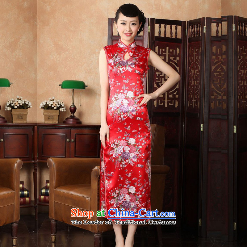 158 Jing qipao summer improved retro dresses collar hand-painted Chinese cheongsam dress long) Improved YH1201 J5111 2XL( red 120-130), to recommend that the burden of jing shopping on the Internet has been pressed.