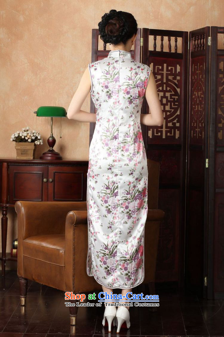 Shanghai, optimization options qipao summer improved retro dresses cotton collar Chinese cheongsam dress stamp improved J5112 long white 2XL recommendations 120-130 catty picture, prices, brand platters! The elections are supplied in the national character of distribution, so action, buy now enjoy more preferential! As soon as possible.