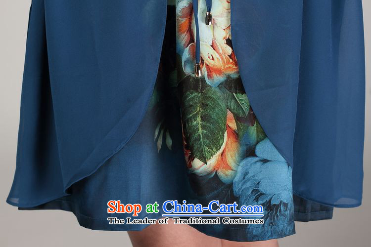 The 2014 summer of forest narcissus 618 special leave of two large relaxd really silk mother replacing dress S7-813 BLUE XXL picture, prices, brand platters! The elections are supplied in the national character of distribution, so action, buy now enjoy more preferential! As soon as possible.