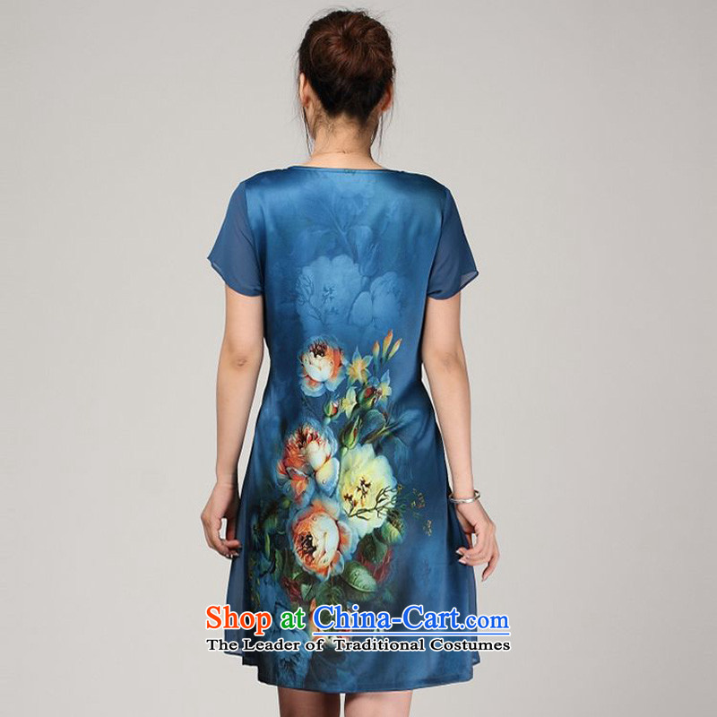 The 2014 summer of forest narcissus 618 special leave of two large relaxd really silk mother replacing dress S7-813 XXL, Blue Mountain Oolong Tea senlinshuixian forest) , , , shopping on the Internet
