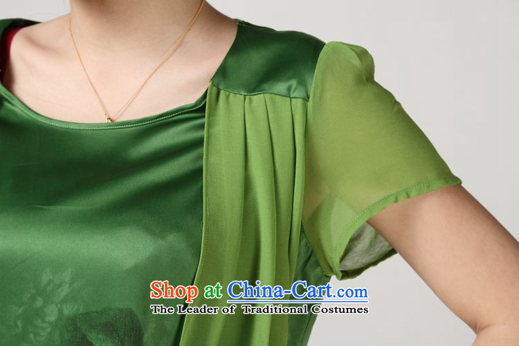 The 2014 summer of forest narcissus 618 offer large relaxd mother false two stamp Tang dynasty really silk dresses S7-851 GREEN XXL picture, prices, brand platters! The elections are supplied in the national character of distribution, so action, buy now enjoy more preferential! As soon as possible.