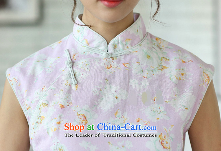 In the new kit of Chinese literature and fan summer improvements linen daily cotton linen dresses sleeveless cheongsam dress shrubby toner dresses CQP869 sleeveless toner roses XL Photo, prices, brand platters! The elections are supplied in the national character of distribution, so action, buy now enjoy more preferential! As soon as possible.