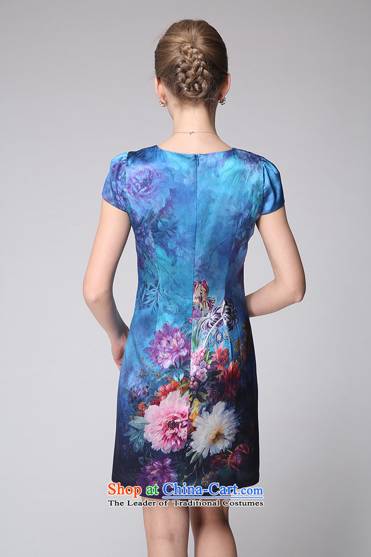 The 2014 summer forest narcissus new stamp Silk Cheongsam herbs extract short-sleeved round-neck collar dresses M7-6011 light green XL Photo, prices, brand platters! The elections are supplied in the national character of distribution, so action, buy now enjoy more preferential! As soon as possible.