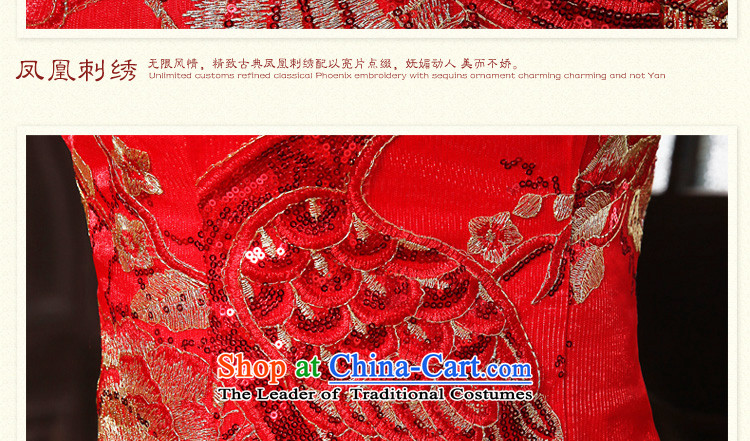The new Chinese embroidery tslyzm2015 short of qipao bride wedding dress toasting champagne Sau San serving short-sleeved qipao Phoenix improved dresses red XXL picture, prices, brand platters! The elections are supplied in the national character of distribution, so action, buy now enjoy more preferential! As soon as possible.