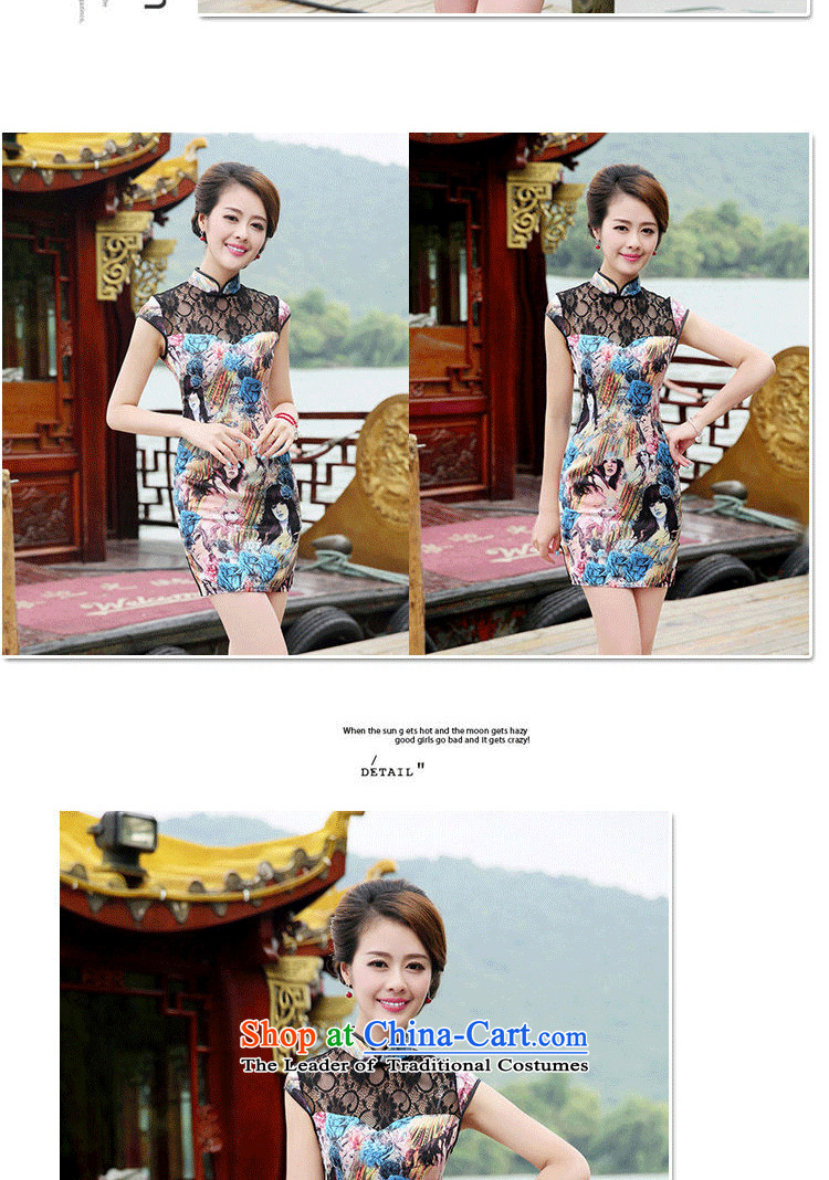  The 2014 summer season arrogance new retro cheongsam dress Sau San lace Chinese cheongsam dress marriages skirt White XL Photo, prices, brand platters! The elections are supplied in the national character of distribution, so action, buy now enjoy more preferential! As soon as possible.