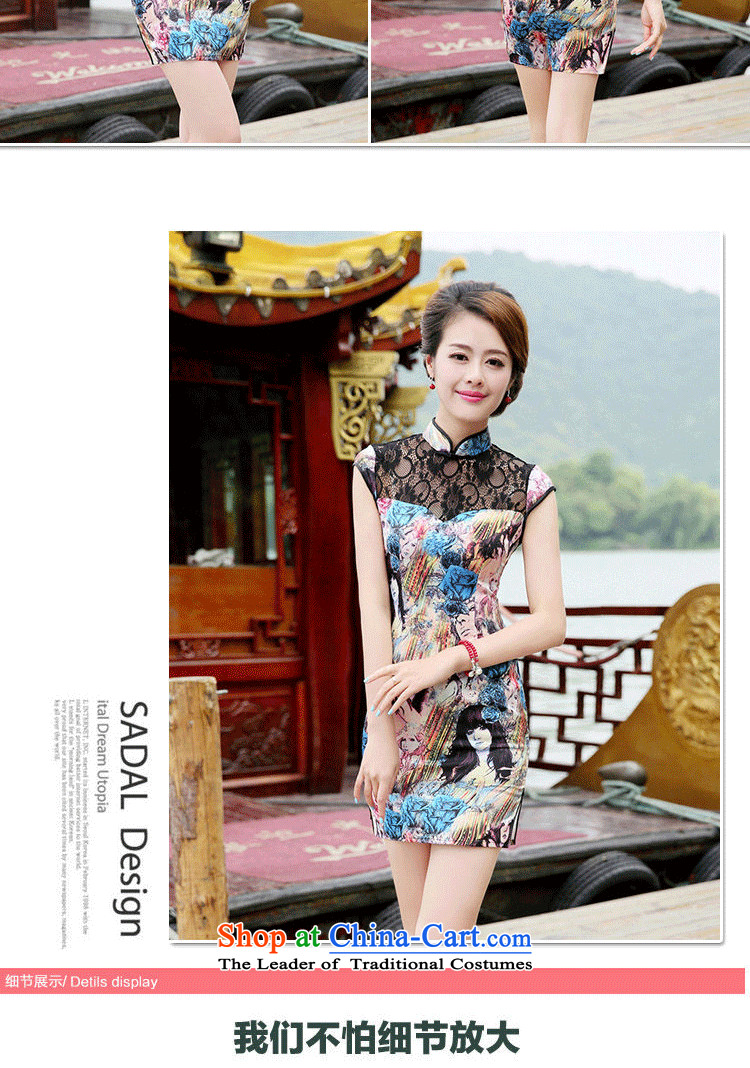  The 2014 summer season arrogance new retro cheongsam dress Sau San lace Chinese cheongsam dress marriages skirt White XL Photo, prices, brand platters! The elections are supplied in the national character of distribution, so action, buy now enjoy more preferential! As soon as possible.