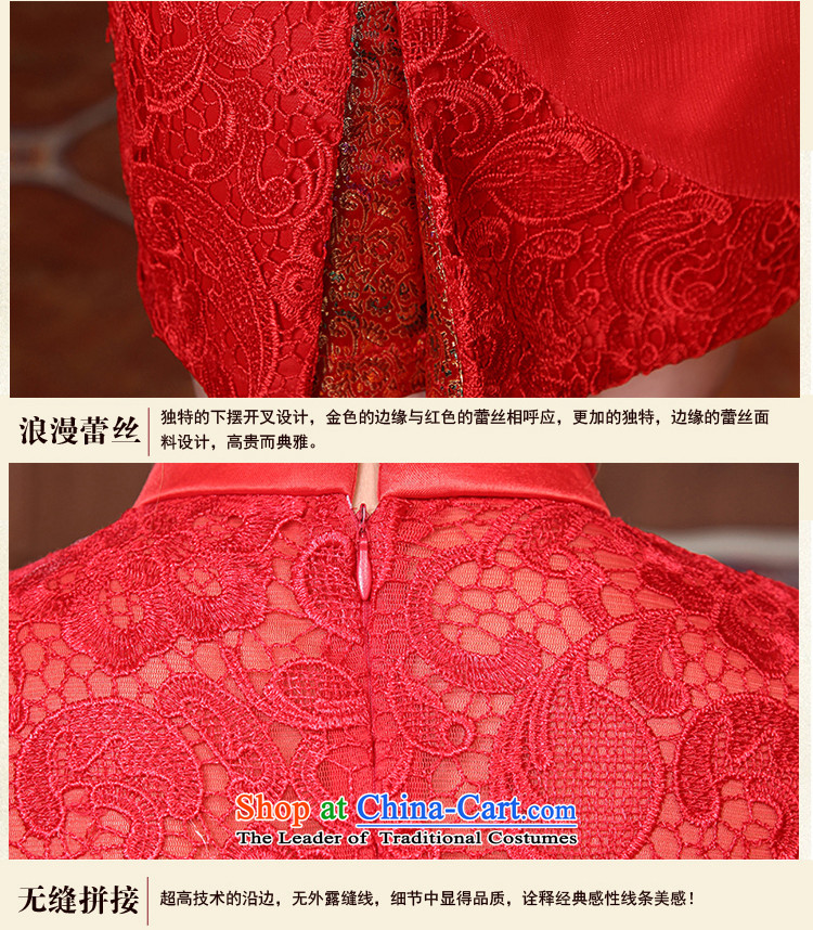 Embroidered brides is 2015 summer short of red improved qipao gown bows Service Bridal lace marriage services red XL Suzhou shipment picture, prices, brand platters! The elections are supplied in the national character of distribution, so action, buy now enjoy more preferential! As soon as possible.