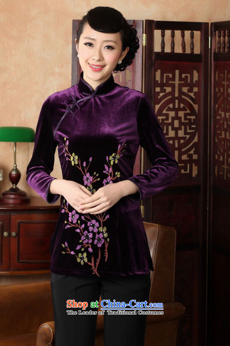Ms. Li Jing Tong Women's clothes summer shirt collar is pressed to hand-painted silk Chinese Han-women in Tang Dynasty improved cuff 0065 -A black L recommendations 115-120 catty) Picture, prices, brand platters! The elections are supplied in the national character of distribution, so action, buy now enjoy more preferential! As soon as possible.