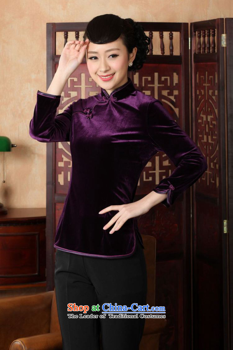 Shanghai, optimize ipo female Tang Women's clothes summer shirt collar is traversed by the plain velour Chinese Han-women improved A0064 -A black M picture, prices, brand platters! The elections are supplied in the national character of distribution, so action, buy now enjoy more preferential! As soon as possible.