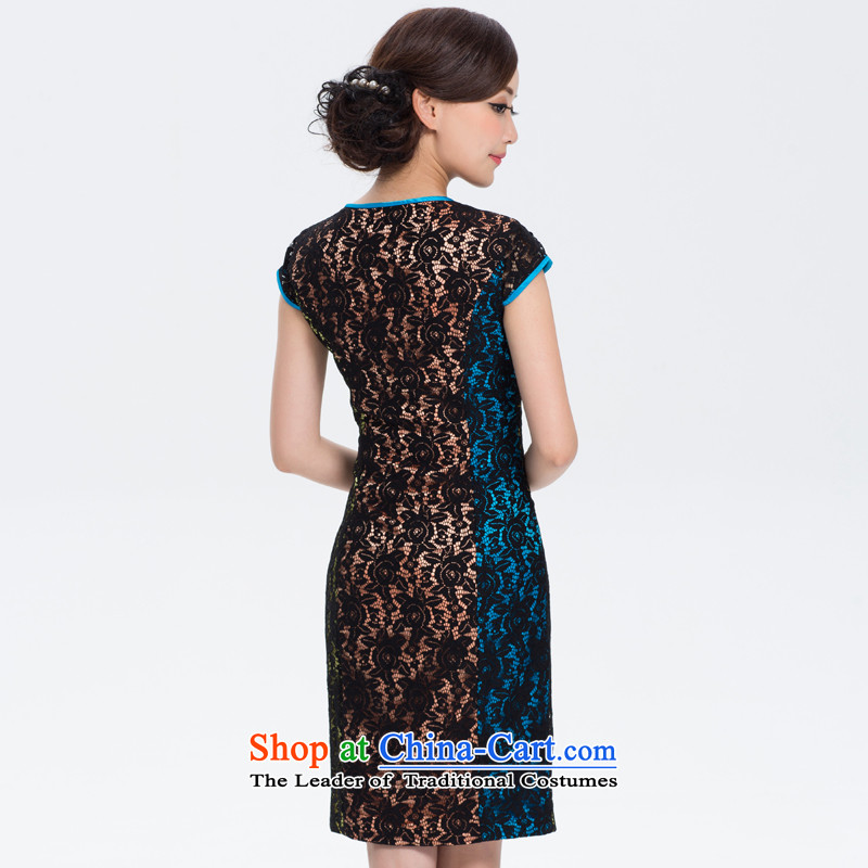 A Pinwheel Without Wind Core Wah Yat lace retro look like dresses China wind 2015 Summer new women's national wind suit S, Yat Lady , , , shopping on the Internet