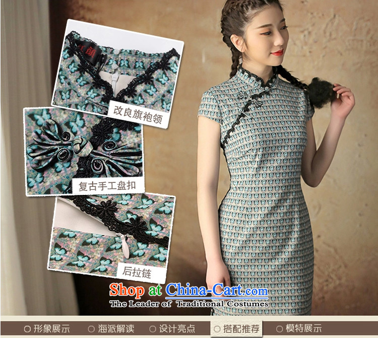 A Pinwheel Without Wind Dieyi retro Yat new cheongsam dress cheongsam dress for summer 2015 improved daily green S pictures, Sau San price, brand platters! The elections are supplied in the national character of distribution, so action, buy now enjoy more preferential! As soon as possible.