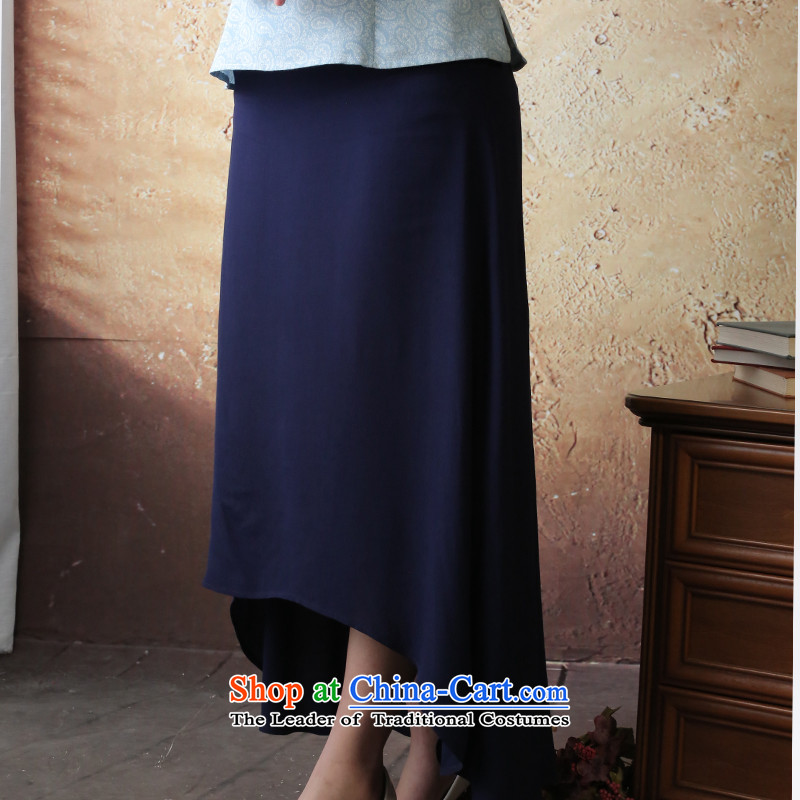 【 Yat- long smoke lady autumn 2015 new stylish body long skirt thin breathability and comfort women skirts chiffon blue , L, Yat Lady , , , shopping on the Internet