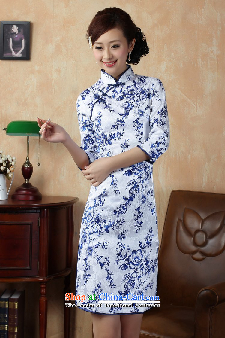 158 Jing qipao summer improved retro Dresses Need collar badges of hand-painted Chinese cheongsam dress in the improvement in the Cuff Long White M recommendations 0020 100-110 catties) Picture, prices, brand platters! The elections are supplied in the national character of distribution, so action, buy now enjoy more preferential! As soon as possible.