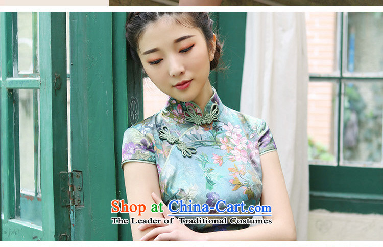 A Pinwheel Without Wind come mute better Yat silk cheongsam dress retro summer daily fashion improved skirt qipao green XL Photo, prices, brand platters! The elections are supplied in the national character of distribution, so action, buy now enjoy more preferential! As soon as possible.