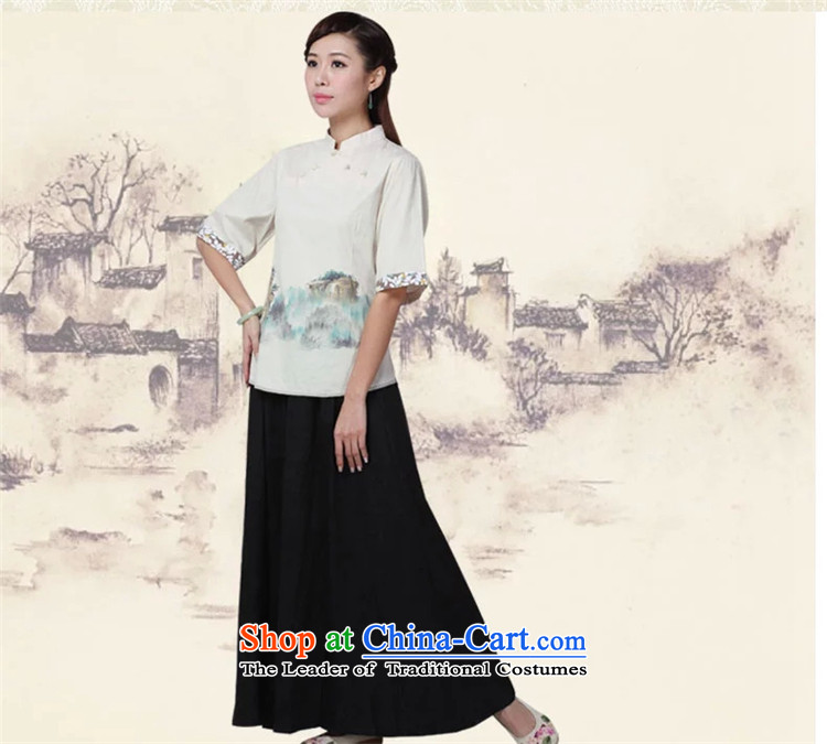No. of Ramadan 2014 Summer Tang female China wind retro cotton linen Tang blouses qipao hemp color pictures, prices, XXL brand platters! The elections are supplied in the national character of distribution, so action, buy now enjoy more preferential! As soon as possible.