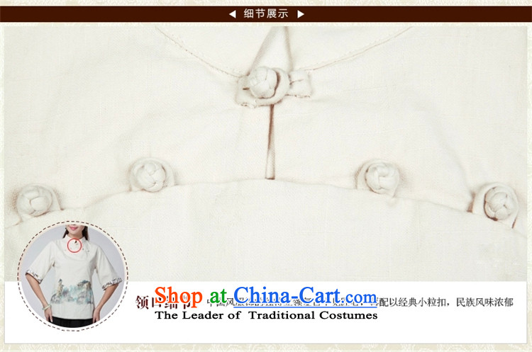 No. of Ramadan 2014 Summer Tang female China wind retro cotton linen Tang blouses qipao hemp color pictures, prices, XXL brand platters! The elections are supplied in the national character of distribution, so action, buy now enjoy more preferential! As soon as possible.