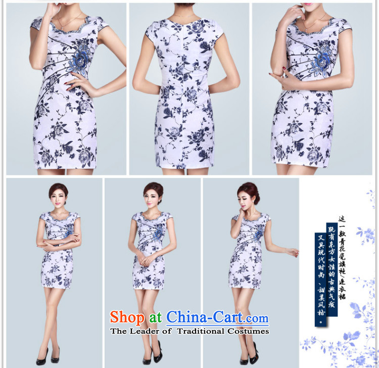 In accordance with the American leyier's summer short-sleeved cheongsam dress short of qipao improved daily cheongsam dress retro Sau San LYE8801 map color pictures, prices, XXL brand platters! The elections are supplied in the national character of distribution, so action, buy now enjoy more preferential! As soon as possible.