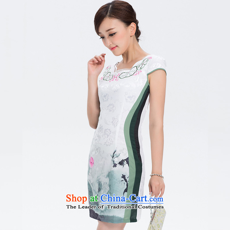 The elections in South Africa as a document of the archaeologist makes the Yat China wind summer women improved daily cheongsam dress summer ethnic Suit M Yat Lady , , , shopping on the Internet