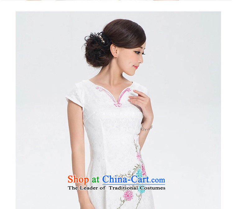 A Pinwheel Without Wind of ground cardamom short, Yat retro cheongsam dress summer girls cheongsam dress improved daily stylish white XL pictures, Sau San price, brand platters! The elections are supplied in the national character of distribution, so action, buy now enjoy more preferential! As soon as possible.
