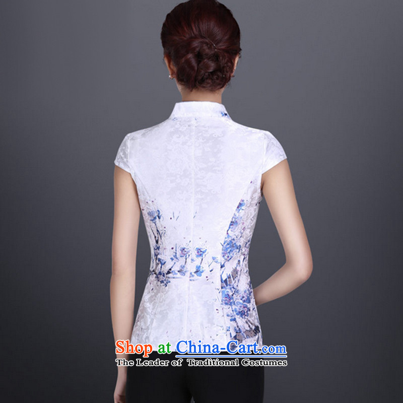 In accordance with the Tang dynasty, American National wind retro elegant personality improved short-sleeved white shirts LYE1366 Tang dynasty XL, in accordance with the (leyier Lok) , , , shopping on the Internet