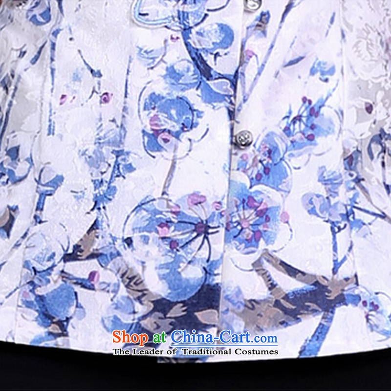 In accordance with the Tang dynasty, American National wind retro elegant personality improved short-sleeved white shirts LYE1366 Tang dynasty XL, in accordance with the (leyier Lok) , , , shopping on the Internet