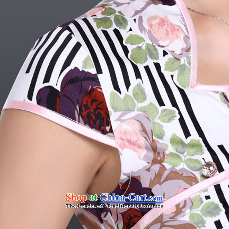 In accordance with the American's landscape paintings short-sleeved qipao qipao improved retro style qipao skirt LYE1313A personality Suit M, in accordance with the (leyier Lok) , , , shopping on the Internet