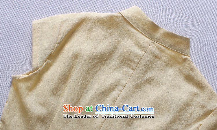 Light Of 2014 a new summer for women cotton linen dresses shirt Chinese Han-Tang dynasty literary ethnic linen Dark Blue M picture, prices, brand platters! The elections are supplied in the national character of distribution, so action, buy now enjoy more preferential! As soon as possible.