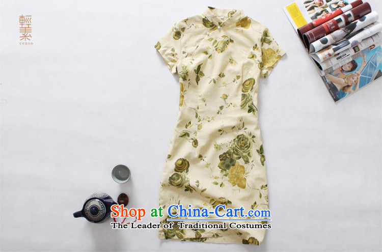 Light of improved Stylish retro summer cotton linen ethnic cheongsam dress female new linen short of Qipao Zi Yuan M picture, prices, brand platters! The elections are supplied in the national character of distribution, so action, buy now enjoy more preferential! As soon as possible.