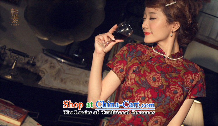 Light of improved Stylish retro summer cotton linen dresses ethnic women cheongsam new fall short of linen dresses recalled that L photo, prices, brand platters! The elections are supplied in the national character of distribution, so action, buy now enjoy more preferential! As soon as possible.