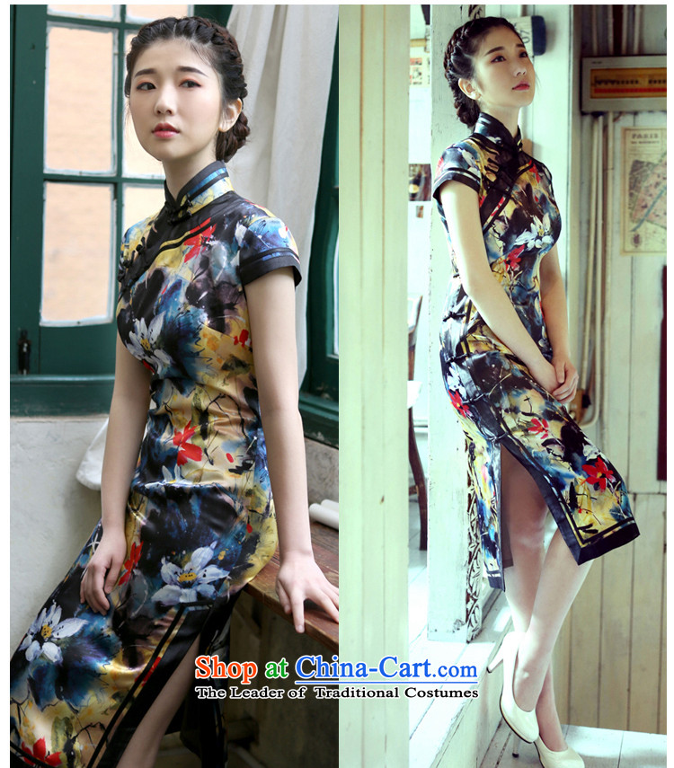 A Pinwheel Without Wind of Revlon Yat stretch of Silk Cheongsam retro summer new cheongsam dress improved Yellow M picture, prices, brand platters! The elections are supplied in the national character of distribution, so action, buy now enjoy more preferential! As soon as possible.